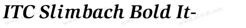 ITC Slimbach Bold It字体转换